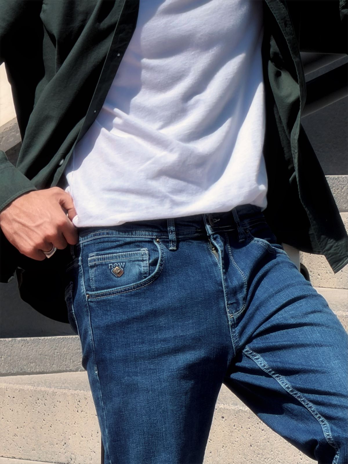 Orta Mavi Slim Fit — Orta Mavi